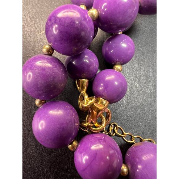 NEW Phosphosiderite graduated beaded necklace in vermeil - Picture 12 of 14